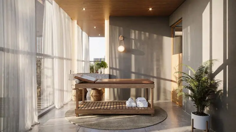 Espaço de massagem do Casa Parque Cerâmica