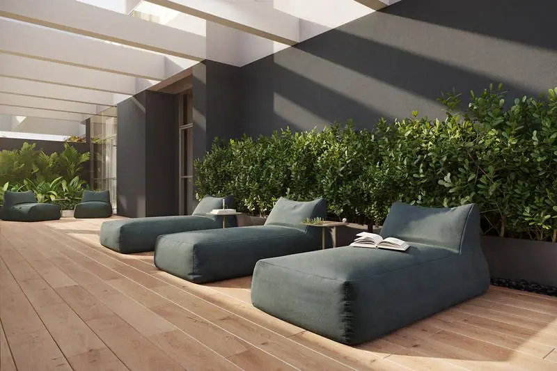 Espaço de relaxamento do Casa Parque Cerâmica